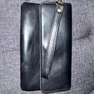 Women's black clutch andar